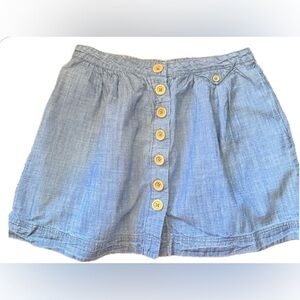 BDG - URBAN OUTFITTERS - Blue Chambray Button-Front Skirt